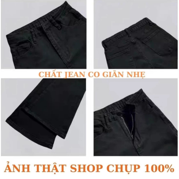 [Peinn]Quần Jean Ống Loe Cạp Cao Dáng Dài, Quần bò loe Siêu Hot Tôn dáng Chất Mềm Co Giãn bốn chiều