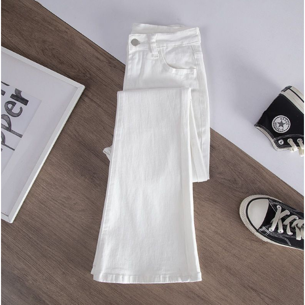 [Peinn]Quần Jean Ống Loe Cạp Cao Dáng Dài, Quần bò loe Siêu Hot Tôn dáng Chất Mềm Co Giãn bốn chiều