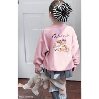 [B&G] Sét váy thu đông Áo nỉ mềm mịn, in hình bé búp bê và gấu Váy xếp ly diện đi chơi cho bé gái