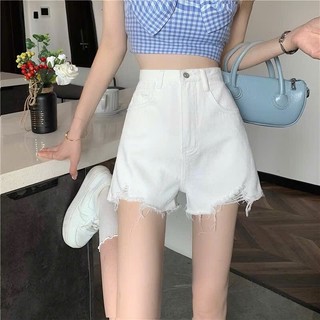 Quần Đùi Nữ Cào Rách Kaki Lưng Cao Trơn,Quần Short Bò Tua Rua Tôn Dáng Cá Tính Dễ Phối Đồ RYSO