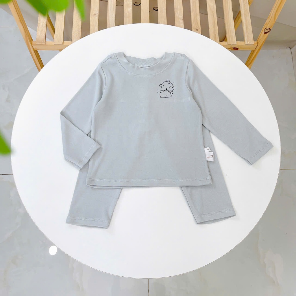Bộ dài tay cho bé trai Lá Homewear A350, đồ dài mặc ngủ bé trai vải rayon mềm êm co giãn thấm hút