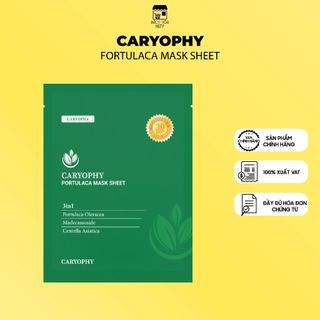 Mặt Nạ Caryophy Làm Giảm Mụn, Thâm & Dưỡng Ẩm Da Portulaca Mask Sheet 3in1 (22g/miếng)