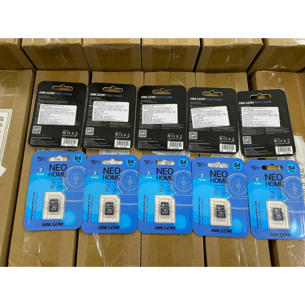 Thẻ Nhớ MicroSD 64GB 128GB 256GB Hikvision Màu Xanh Chuyên Dụng