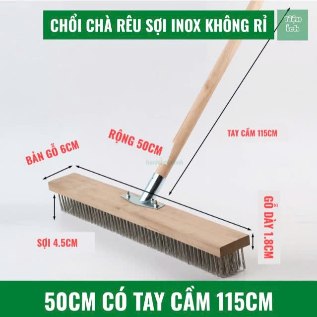 Bàn chải sàn Dây thép không gỉ Rêu Tẩy sàn Bàn chải chà sàn Bàn chải cứng bằng kim loại Chổi chà sàn