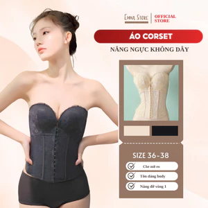Áo Corset Emma Store CS01 – Nâng Ngực Không Dây, Cúp Ngực Định Hình Eo Giảm Mỡ, Mút Lót Mềm 3Cm