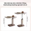 Bàn xoay 360 độ mặt da điều chỉnh chiều cao 55–77cm, bàn phụ sofa nâng hạ linh hoạt, di động tiện lợi