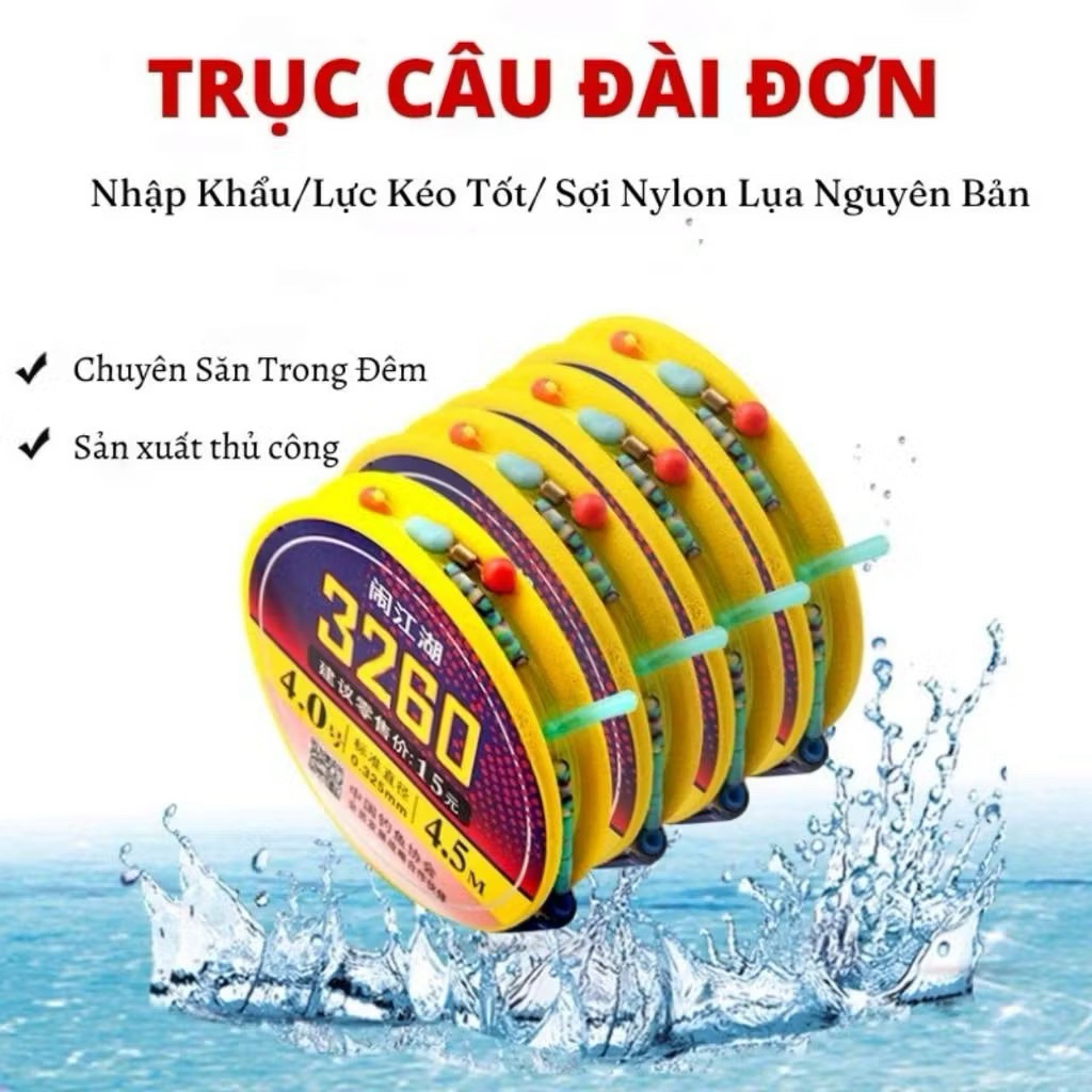 [Combo 5 Trục ]Dây Trục câu đài buộc sẵn cước câu cá 3260