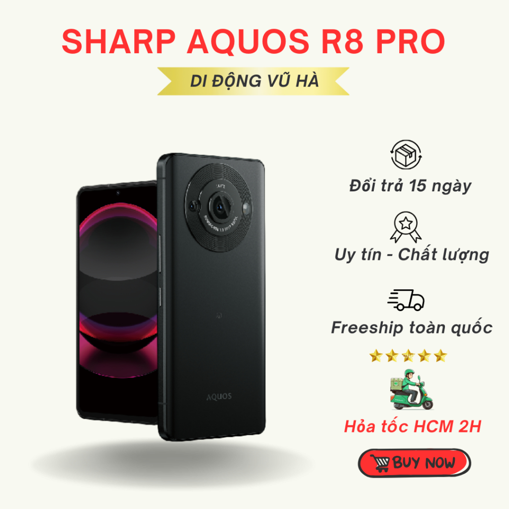 Điện thoại Sharp R8 Pro - Ram 12/256GB Snap 8 Gen 2 camera chụp ảnh cực ...