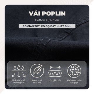 Áo sơ mi nam tay dài POPLIN, BST QUIET STRENGTH, Cao Cấp, Thanh Lịch - POLOMANOR
