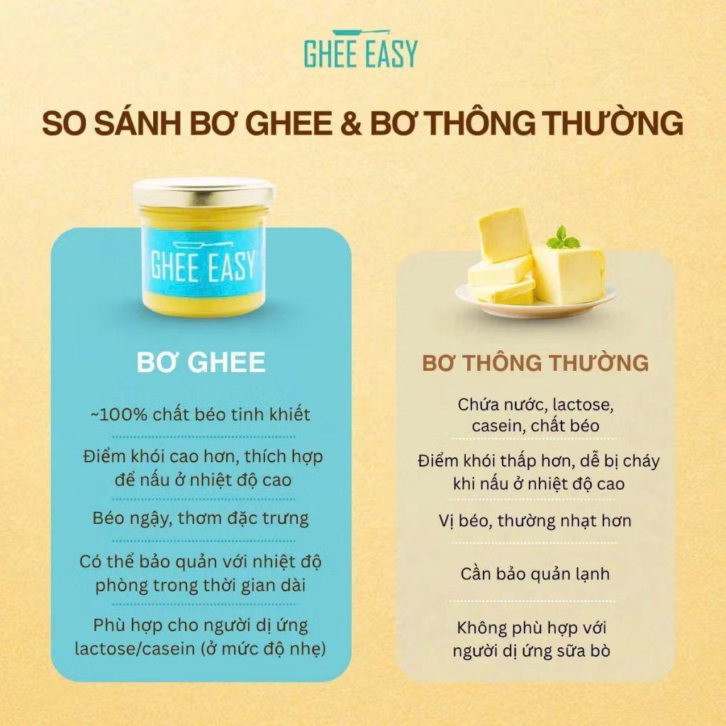 GHEE EASY – BƠ SỮA HỮU CƠ TINH KHIẾT | BƠ KETO – ĂN KIÊNG – NẤU ĂN – LÀM ĐẸP (100ml)