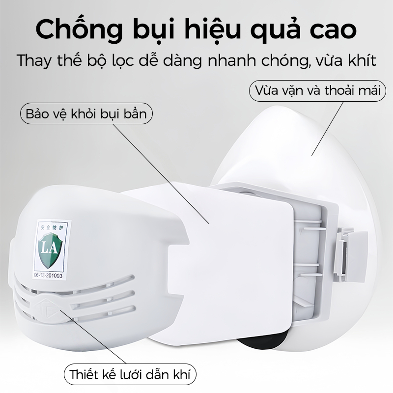 [PM2.5] Mặt nạ phòng độc, chống bụi và khí, làm bằng silicon mềm, mặt nạ phun sơn, thích hợp cho công nhân công nghiệp.