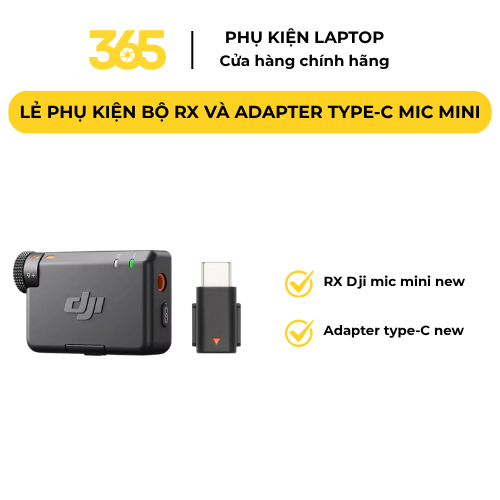 [365] Lẻ Bộ Thu RX DJI Mic Mini Và Adapter Type-C, Tách Lẻ Không Box ...