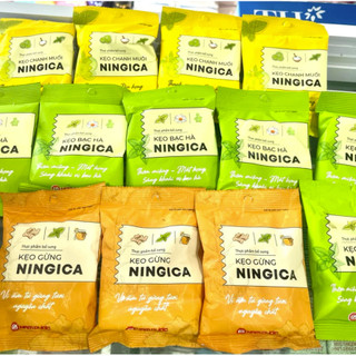 Kẹo ngậm thanh họng Ningica Nam Dược vị Gừng / Bạc Hà / Chanh Muối (Gói 10 viên)