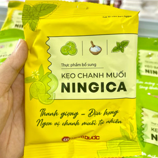 Kẹo ngậm thanh họng Ningica Nam Dược vị Gừng / Bạc Hà / Chanh Muối (Gói 10 viên)