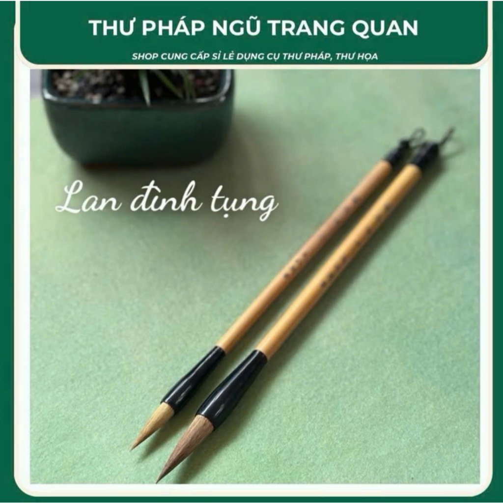 Bút lông Lan Đình Tụng - Bút lông viết thư pháp đại tự dễ viết nét xước mềm mại có hai cỡ trung và tiểu