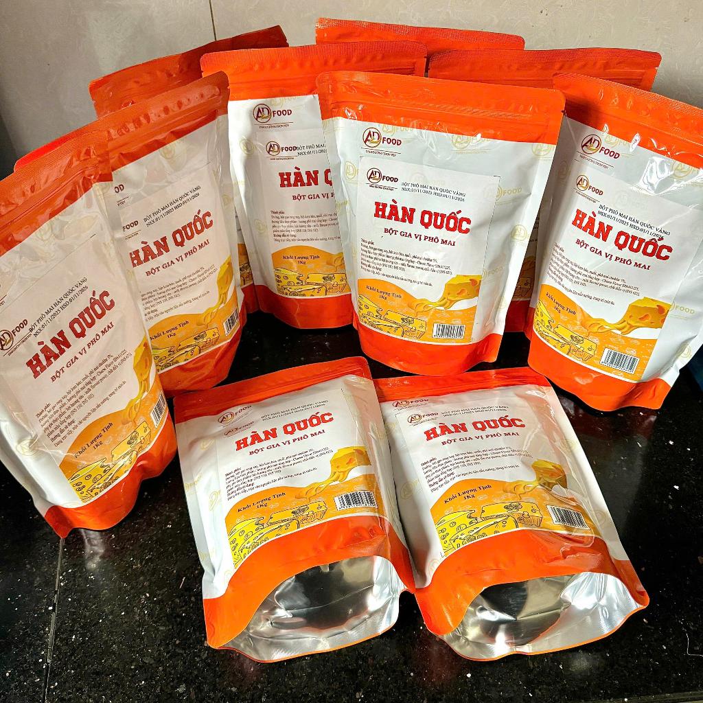 Sỉ 10kg Bột phô mai Hàn Quốc Vàng ADFOOD – thích hợp dùng cho món chiên, xúc xích gà rán,.