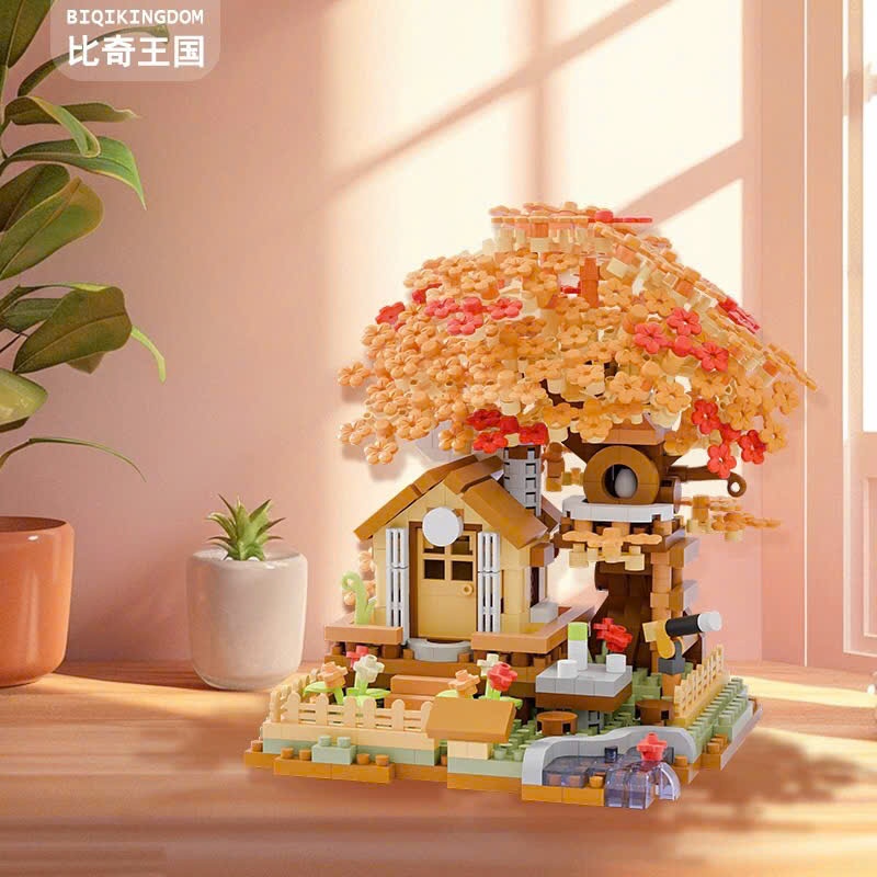 Đồ Chơi Lắp Ráp 3D Mini Mô Hình Cây Bốn Mùa/Ngôi Nhà Trên Cây MZ-349,MZ-350,51,52