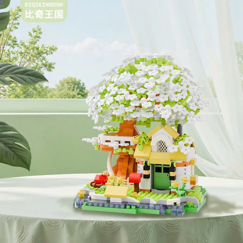 Đồ Chơi Lắp Ráp 3D Mini Mô Hình Cây Bốn Mùa/Ngôi Nhà Trên Cây MZ-349,MZ-350,51,52