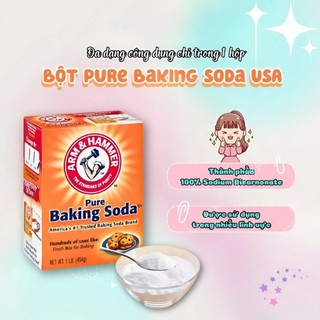 Bột Baking Soda Arm & Hammer 454g – Làm Bánh, Khử Mùi, Tẩy Rửa, Vệ Sinh Đa Năng Mỹ Chính Hãng