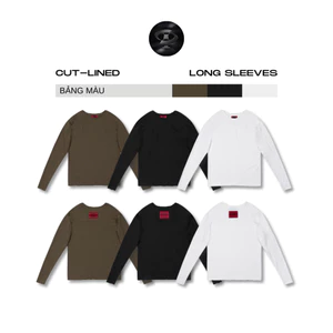 Bad Choices | Áo thun tay dài Xỏ Ngón CUT LINED vải cotton form fit