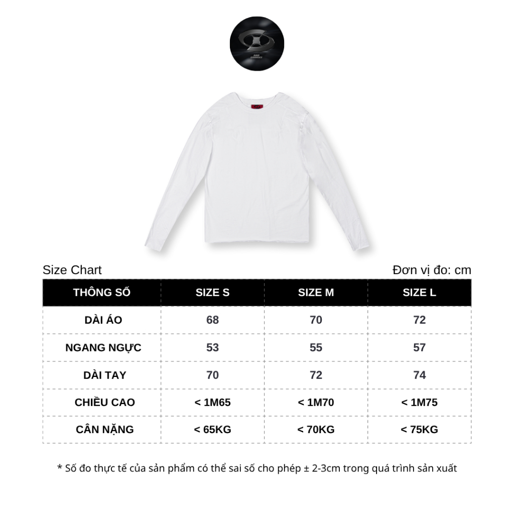 Bad Choices | Áo thun tay dài Xỏ Ngón CUT LINED vải cotton form fit