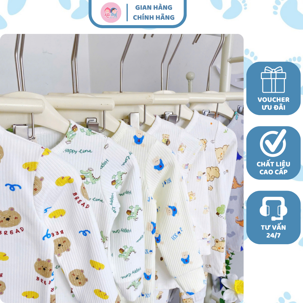[À ƠI SHOP] Q54- set 3 bộ dài tay tăm hàn - a105.51