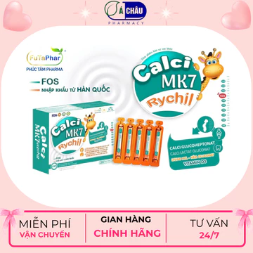 (Hộp 20 ống) Siro Bổ Sung Canxi Cho Bé - Siro Canxi MK7, Giúp Bé Phát Triển Chiểu Cao Vượt Trội
