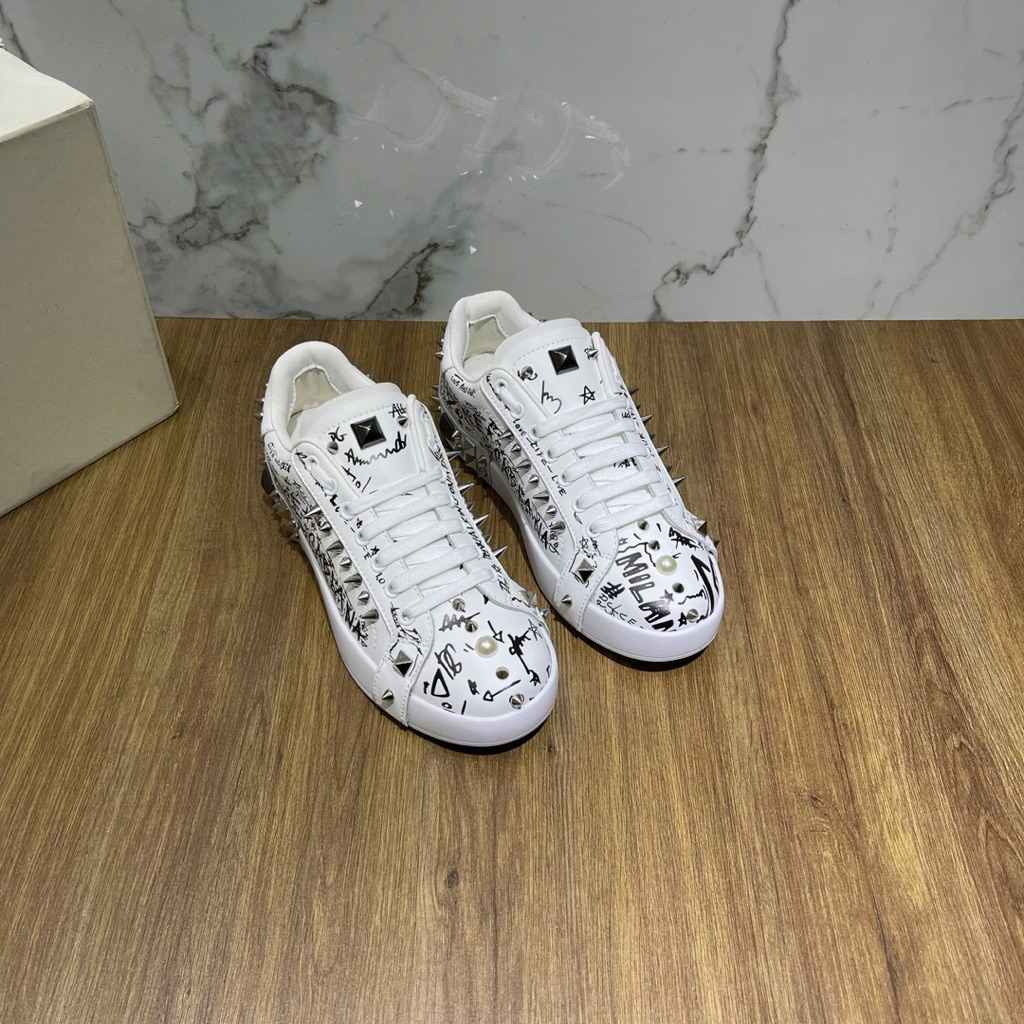⚡️[Hight Quality] Giày Sneakers D11H Shoes White S1uude Men - Điểm Nhấn Chữ Đen Trắng Phối Họa Tiết Cao Cấp Full Box