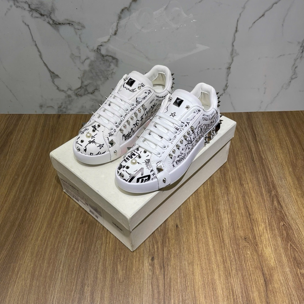 ⚡️[Hight Quality] Giày Sneakers D11H Shoes White S1uude Men - Điểm Nhấn Chữ Đen Trắng Phối Họa Tiết Cao Cấp Full Box
