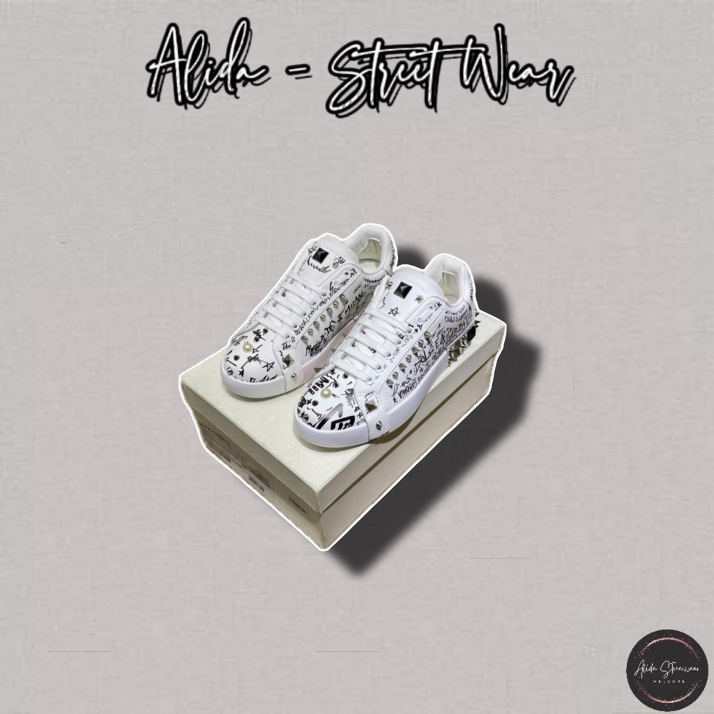 ⚡️[Hight Quality] Giày Sneakers D11H Shoes White S1uude Men - Điểm Nhấn Chữ Đen Trắng Phối Họa Tiết Cao Cấp Full Box