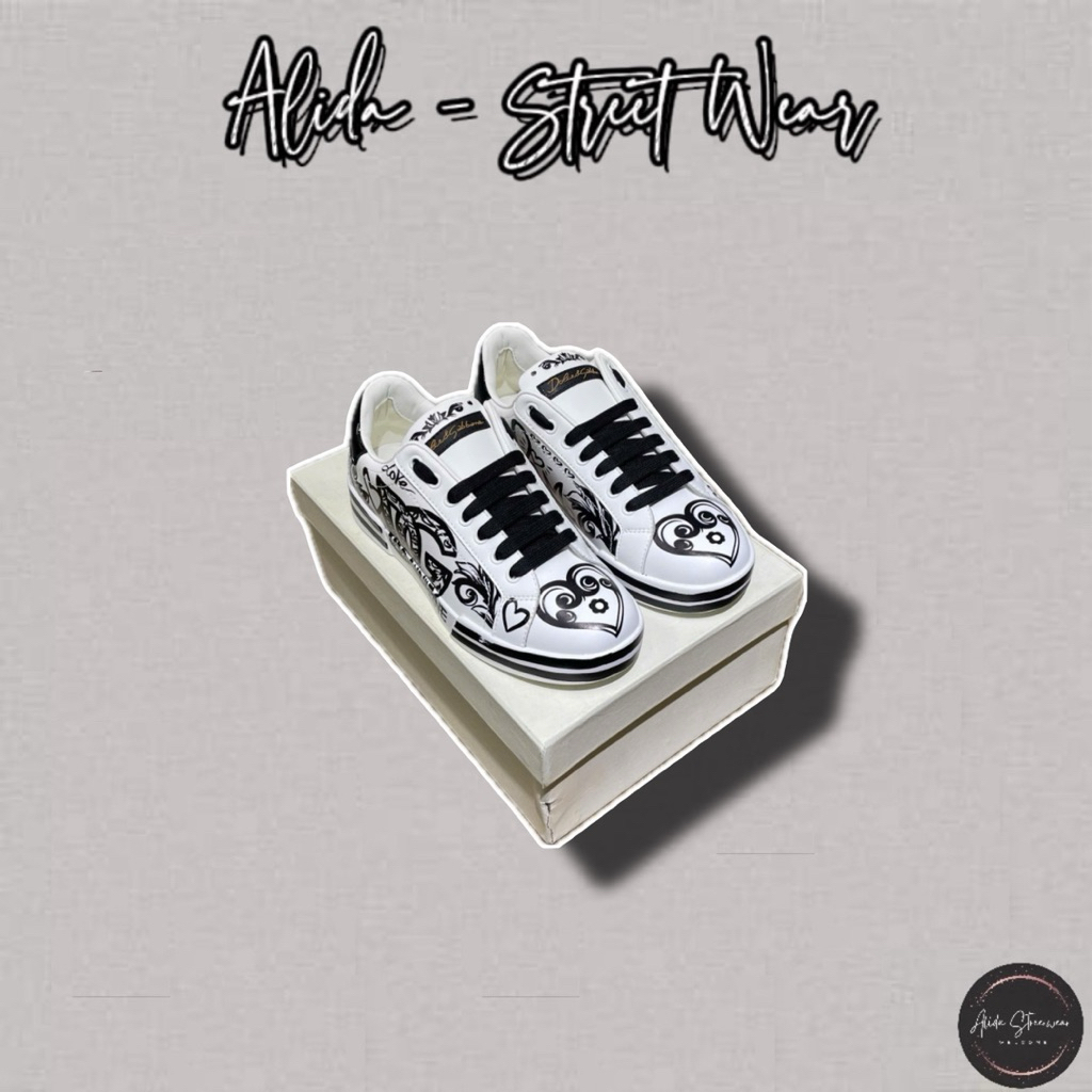 ⚡️[Hight Quality] Giày Sneakers D11H Co11etion With Full Box - Điểm Nhấn Dòng Chữ Đen Trắng Quanh Phối Màu Cao Cấp