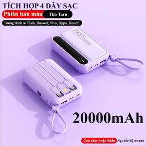 Pin dự phòng nâng cấp 20000mAh, dung lượng cao, sạc nhanh, thích hợp cho việc đi du lịch, công tác và sử dụng hàng ngày.