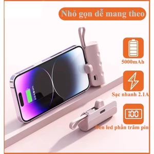 Pin dự phòng Mini 5000mAh: sang trọng, sạc nhanh, tương thích với mọi điện thoại và máy tính bảng.