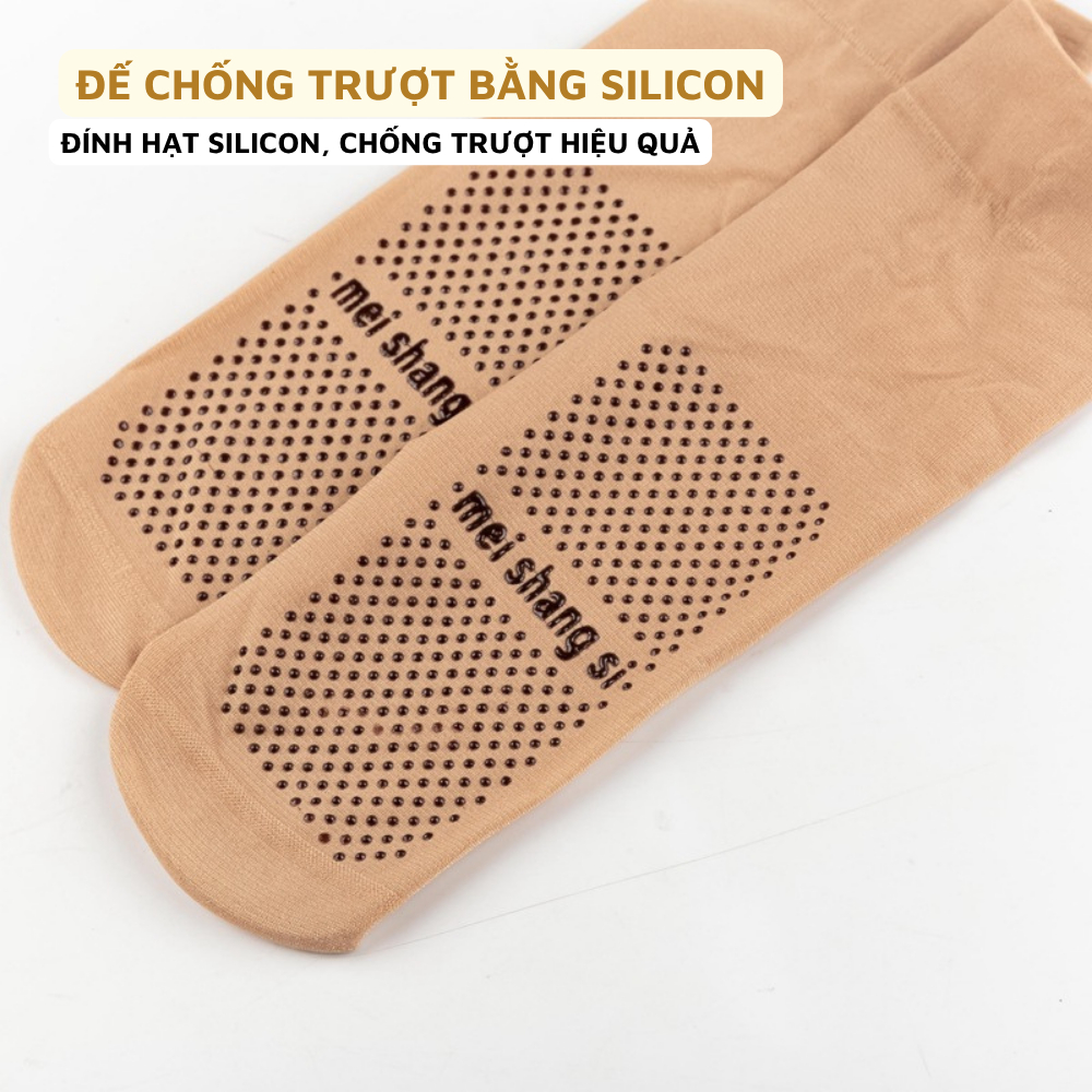 Tất Da Nữ Mỏng Nhẹ Chống Trơn Trượt, Vớ Nữ Cổ Ngắn Siêu Dai, Chống Nắng ZANABRA T5659