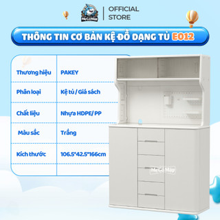 (MỚI) Kệ Đựng Đồ Cao Cấp PAKEY Có Tấm Hậu, Kệ Tủ Đa Năng Cho Bé Có Ngăn Treo, Nhựa Nguyên Sinh An Toàn