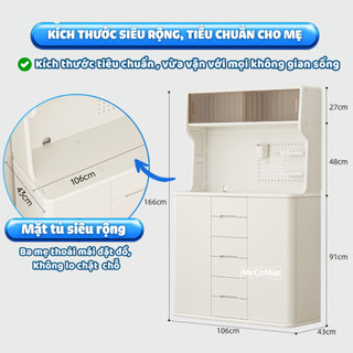 (MỚI) Kệ Đựng Đồ Cao Cấp PAKEY Có Tấm Hậu, Kệ Tủ Đa Năng Cho Bé Có Ngăn Treo, Nhựa Nguyên Sinh An Toàn