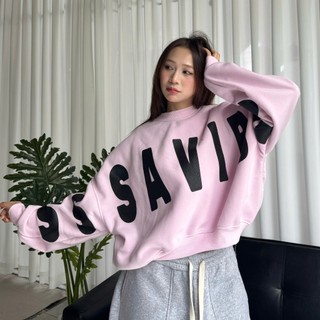 ÁO SWEATER SSSA.VIBES BIG FONT BOXY TAY PHỒNG UNISEX NAM NỮ NHIỀU MÀU | SSSTORE.AESTHETIC