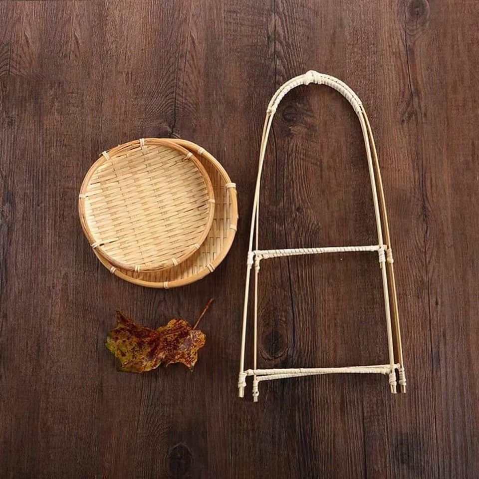 Mẹt tre tầng, mẹt tre 1,2,3 tầng đựng đồ decor trang trí chụp ảnh