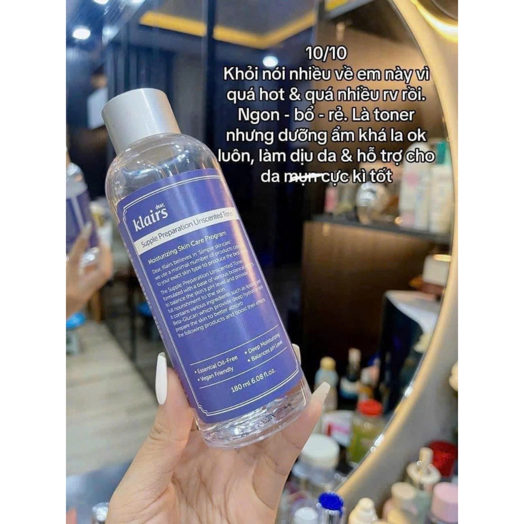 Toner Klairs (không hương liệu) [hàng công ty full tem vat]