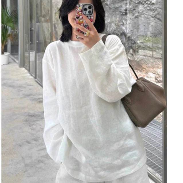 𝗠𝘆𝘀𝗲 𝗦𝗲𝘁 -  Set Linen áo cổ tròn + quần short basic BEELY