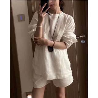 𝗠𝘆𝘀𝗲 𝗦𝗲𝘁 - |LY LINEN| - Set Linen áo cổ tròn + quần short basic
