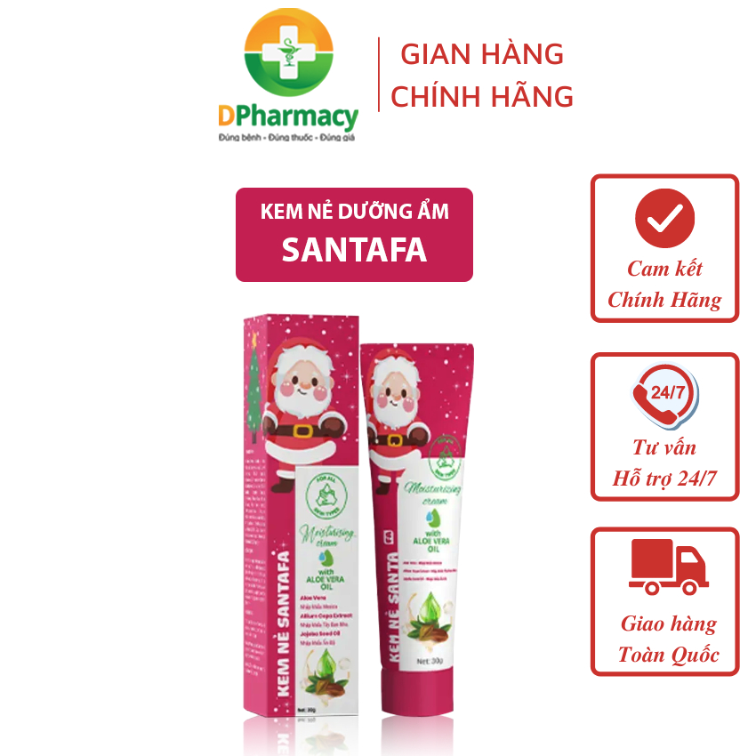 Kem Nẻ Dưỡng Ẩm Santafa Cho Bé, Hỗ Trợ Da Khô Nẻ, Nứt Gót, Chải Sần An Toàn Từ 6 Tháng Tuổi, Typ 30g