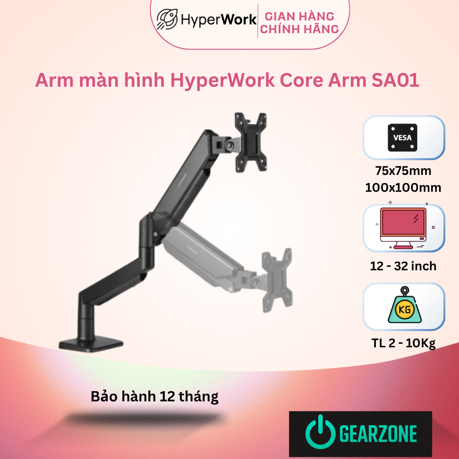 🖥️ GIÁ ĐỠ / ARM MÀN HÌNH HYPERWORK CORE ARM SA01 – NÂNG TẦM GÓC LÀM ...