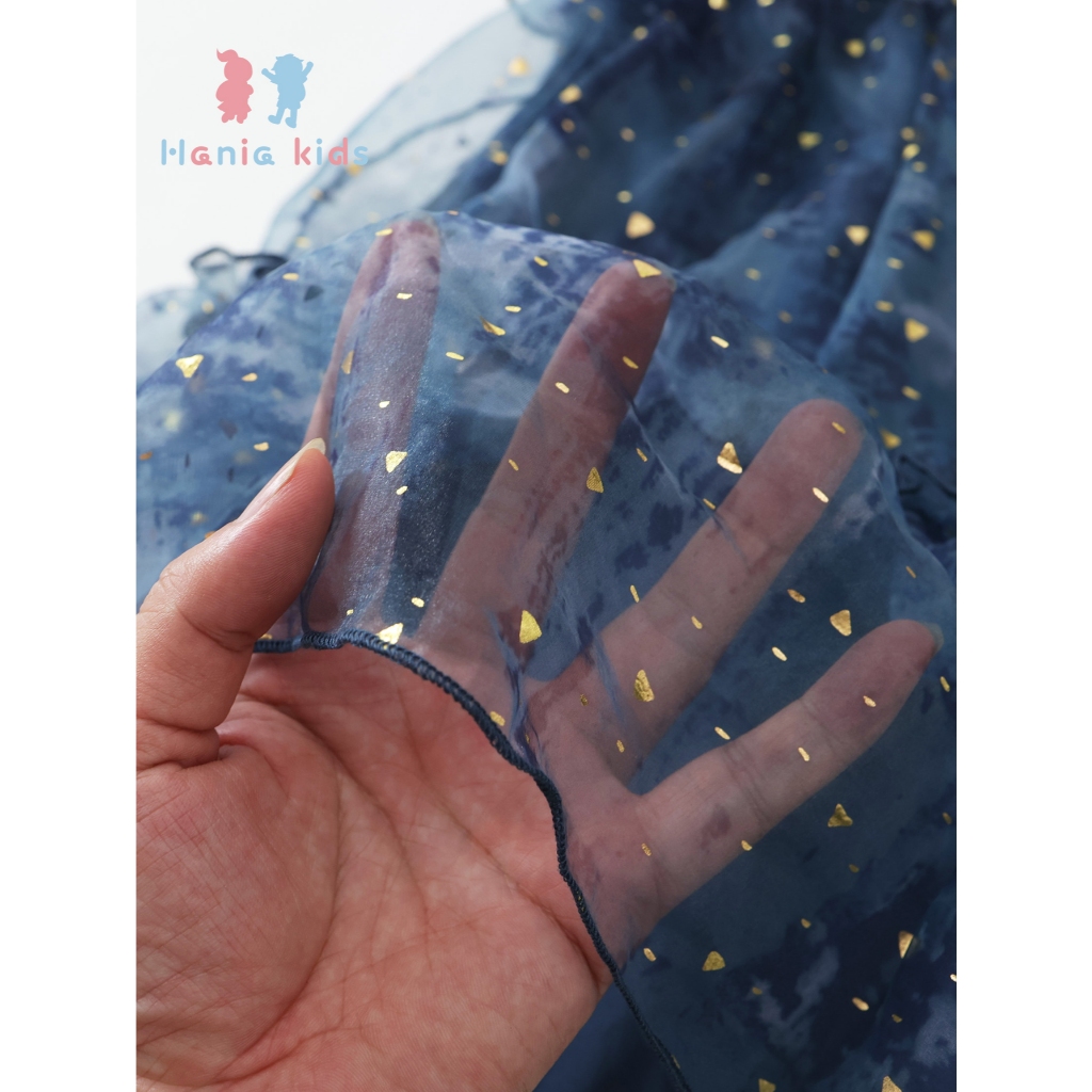 Váy Cho Bé Gái, Đầm Công Chúa Hania Kids Lấp Lánh Chất Liệu Voan Tơ Bồng Bềnh Sang Trọng