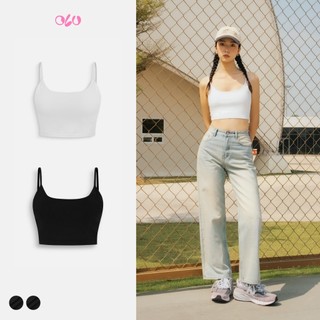 Áo kiểu OLV 2 dây croptop có sẵn mút đệm ngực Camisole nhiều màu dáng basic