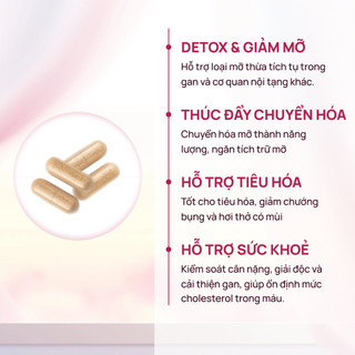 Viên uống thải độc mỡ nội tạng Vitatree Organ Fat Detox hỗ trợ chuyển hoá chất béo hộp 60 viên