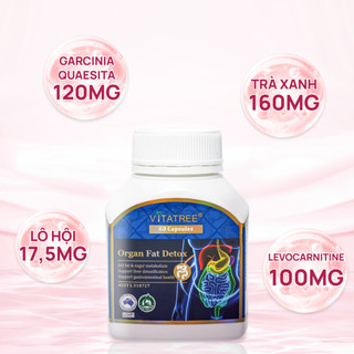 Viên uống thải độc mỡ nội tạng Vitatree Organ Fat Detox hỗ trợ chuyển hoá chất béo hộp 60 viên