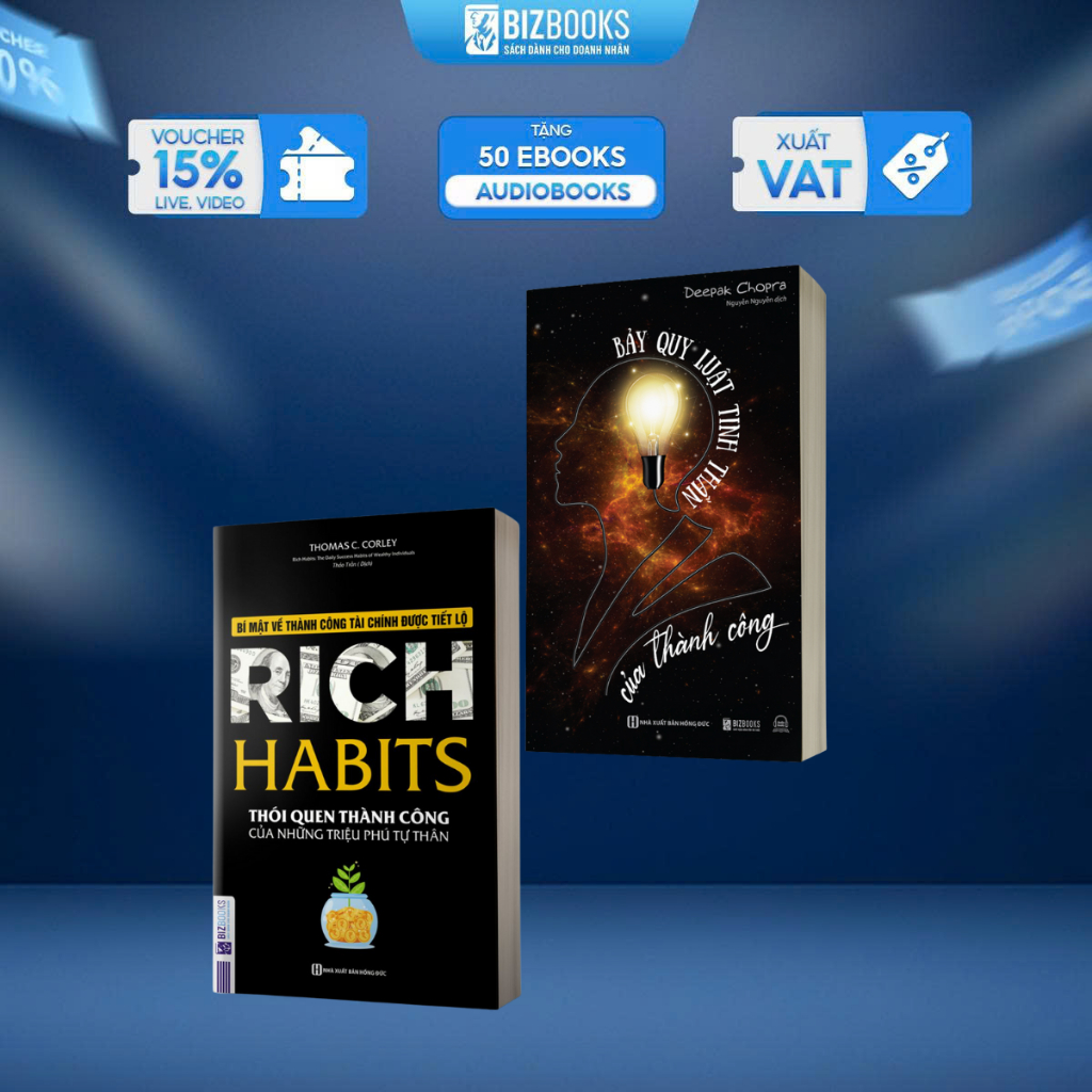 Combo Sách Rich Habits - Thói Quen Thành Công Của Những Triệu Phú Tự Thân Và Bảy Quy Luật Tinh Thần Của Thành Công