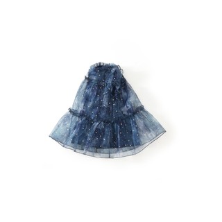 Váy Bé Gái Không  Màu Xanh Navy Ánh Sao, Đầm Công Chúa Lấp Lánh Cao Cấp Mùa Hè