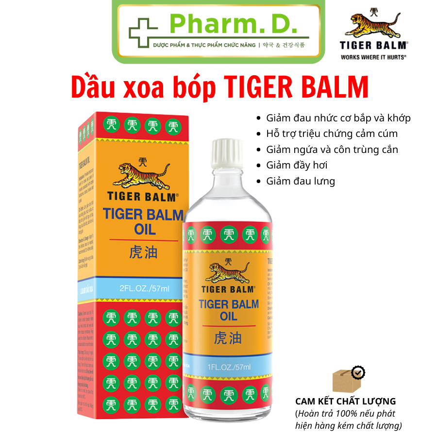 Dầu Tiger Balm, Tiger Balm Pain Relieving Liniment giảm mỏi cơ, đau và ...